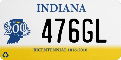 IN license plate 476GL