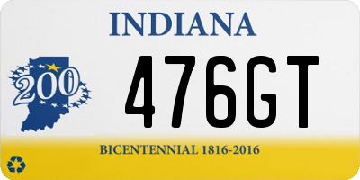 IN license plate 476GT