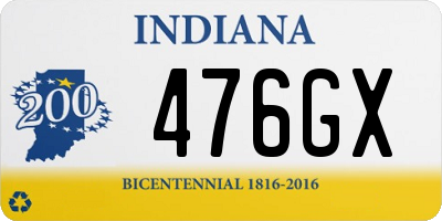 IN license plate 476GX