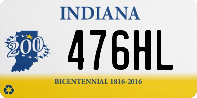 IN license plate 476HL