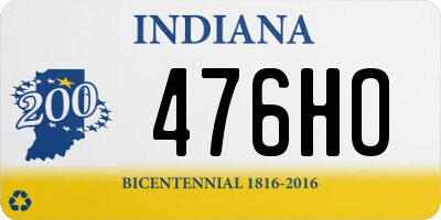 IN license plate 476HO
