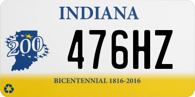 IN license plate 476HZ