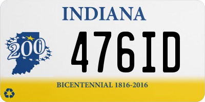 IN license plate 476ID