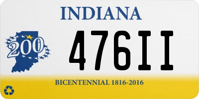 IN license plate 476II