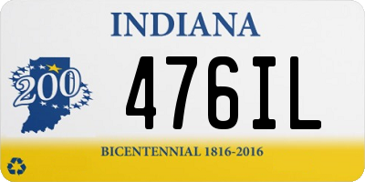 IN license plate 476IL