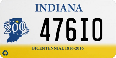 IN license plate 476IO