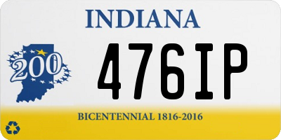 IN license plate 476IP