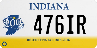 IN license plate 476IR