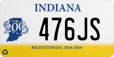 IN license plate 476JS