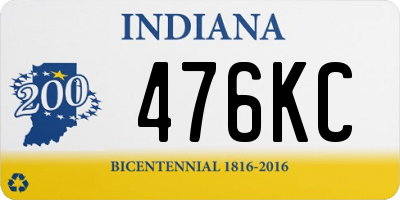 IN license plate 476KC