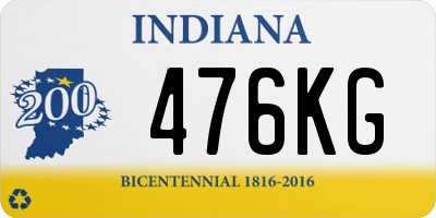 IN license plate 476KG