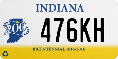 IN license plate 476KH