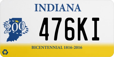 IN license plate 476KI