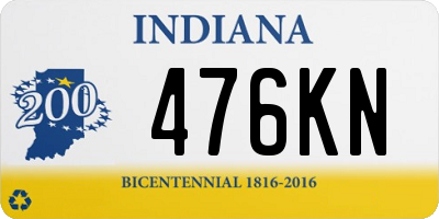 IN license plate 476KN