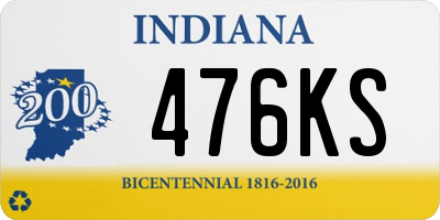 IN license plate 476KS