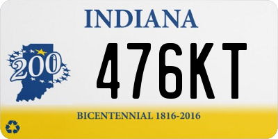 IN license plate 476KT