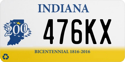 IN license plate 476KX