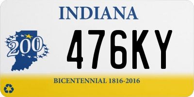 IN license plate 476KY