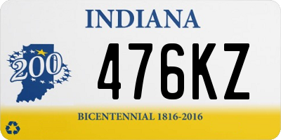 IN license plate 476KZ