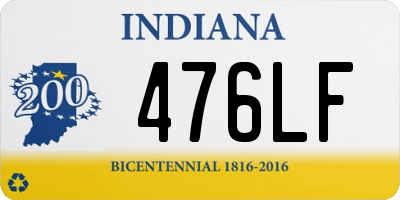 IN license plate 476LF