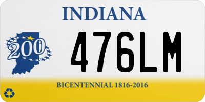 IN license plate 476LM