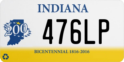 IN license plate 476LP