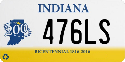 IN license plate 476LS