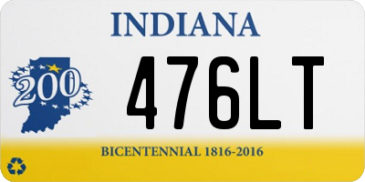 IN license plate 476LT