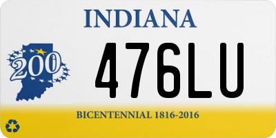 IN license plate 476LU