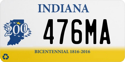 IN license plate 476MA