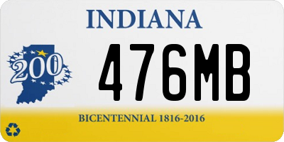 IN license plate 476MB