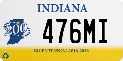 IN license plate 476MI