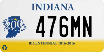 IN license plate 476MN