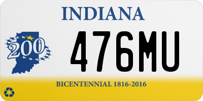 IN license plate 476MU