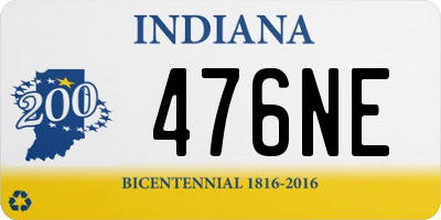 IN license plate 476NE