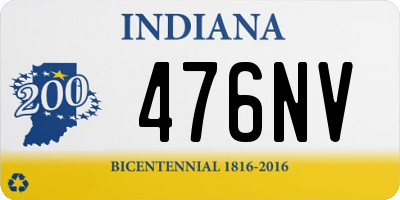 IN license plate 476NV