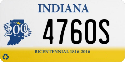 IN license plate 476OS