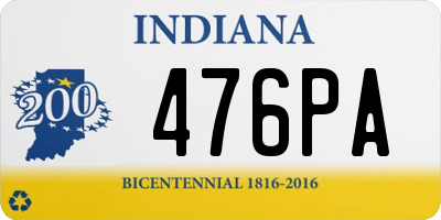 IN license plate 476PA
