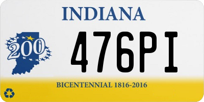 IN license plate 476PI