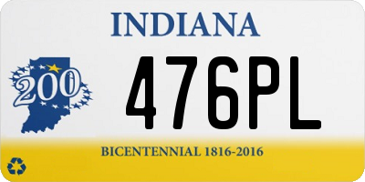 IN license plate 476PL