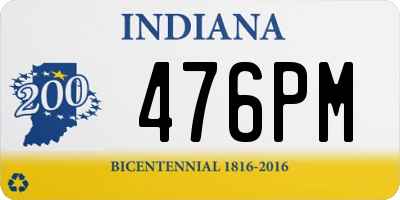 IN license plate 476PM