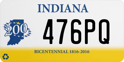 IN license plate 476PQ