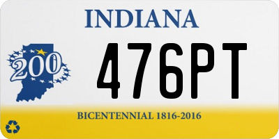 IN license plate 476PT