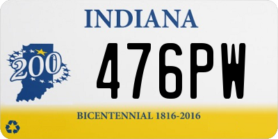 IN license plate 476PW