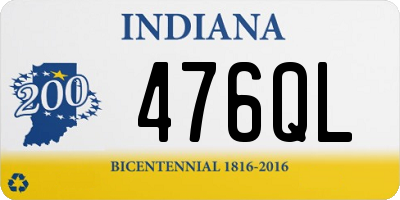 IN license plate 476QL