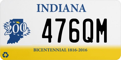 IN license plate 476QM