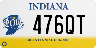 IN license plate 476QT