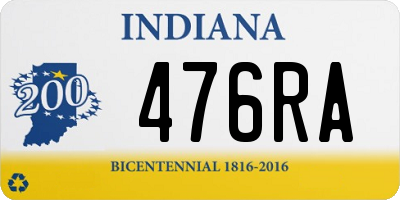 IN license plate 476RA