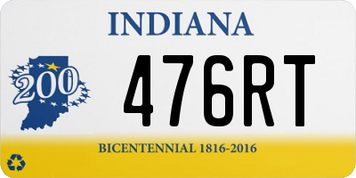 IN license plate 476RT