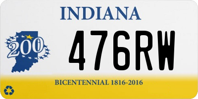 IN license plate 476RW